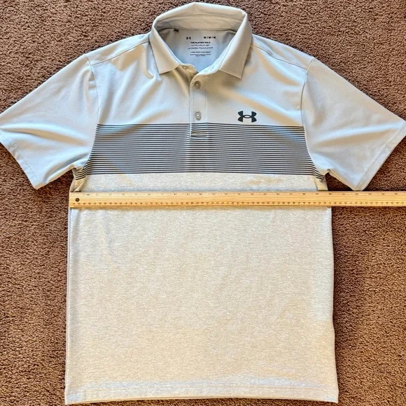Under Armour Men's Light Gray Polo Shirt - Picture 5 of 5